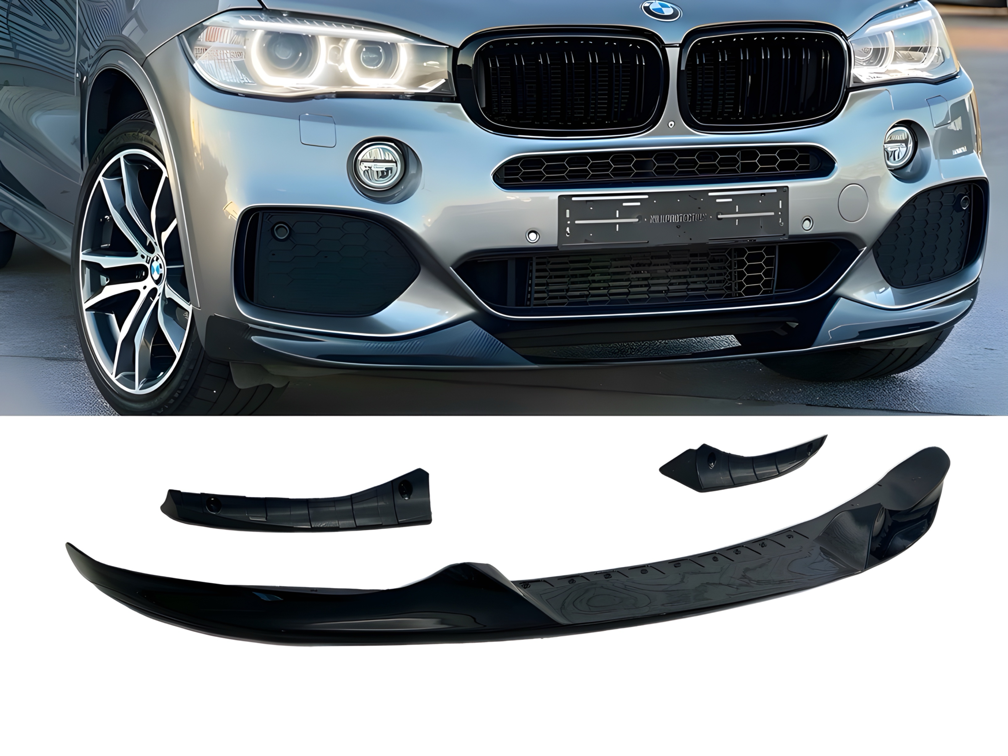 Обвіс переднього бампера M-Perfomance для BMW X5 F15 2013-2018 ЧОРНИЙ ГЛЯНЕЦЬ
