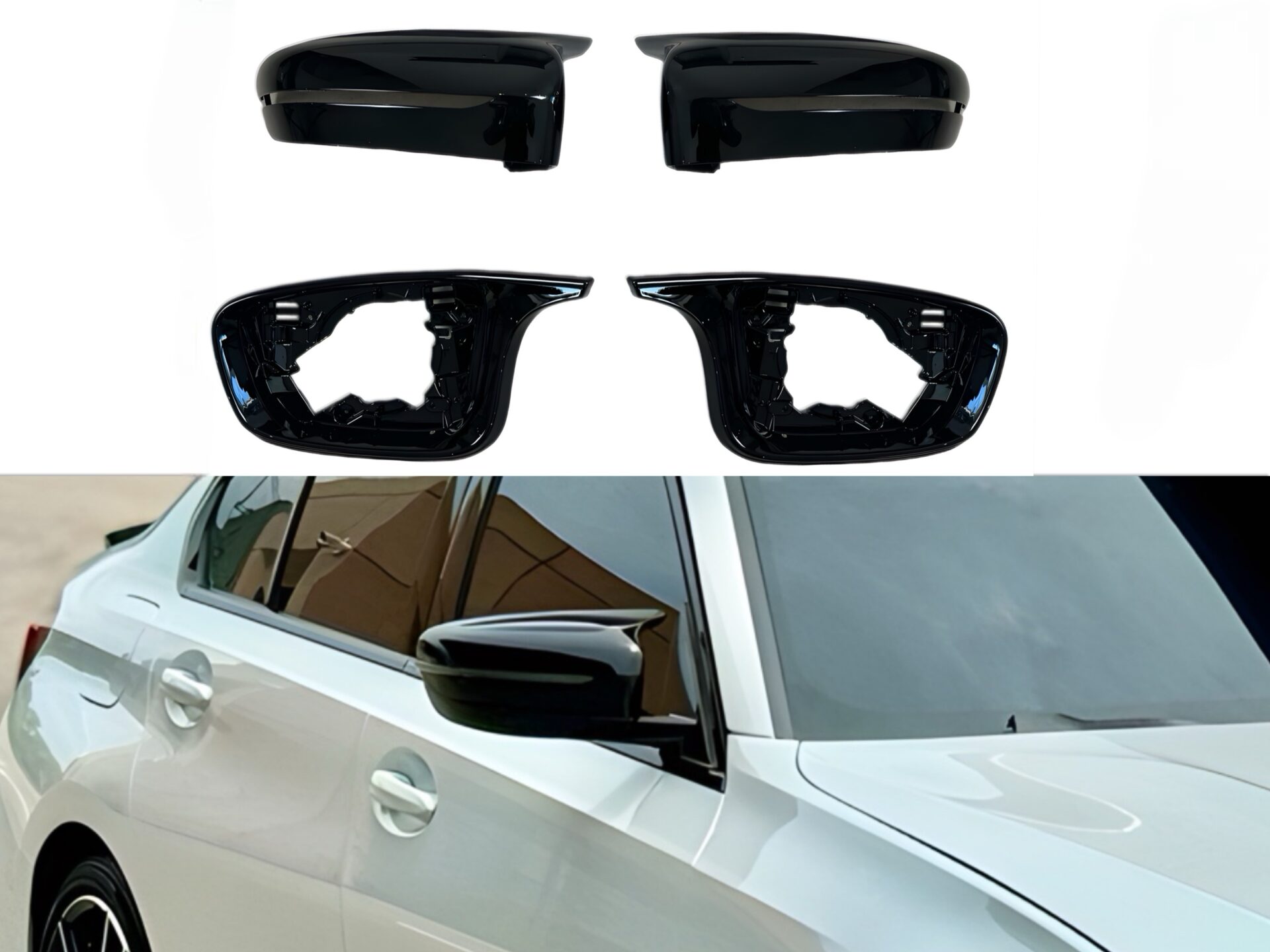 Корпуси дзеркал M LOOK BMW G11 G12 G14 G15 G16 G20 G21 G22 G23 G26 G30 G31 G32 чорний глянець