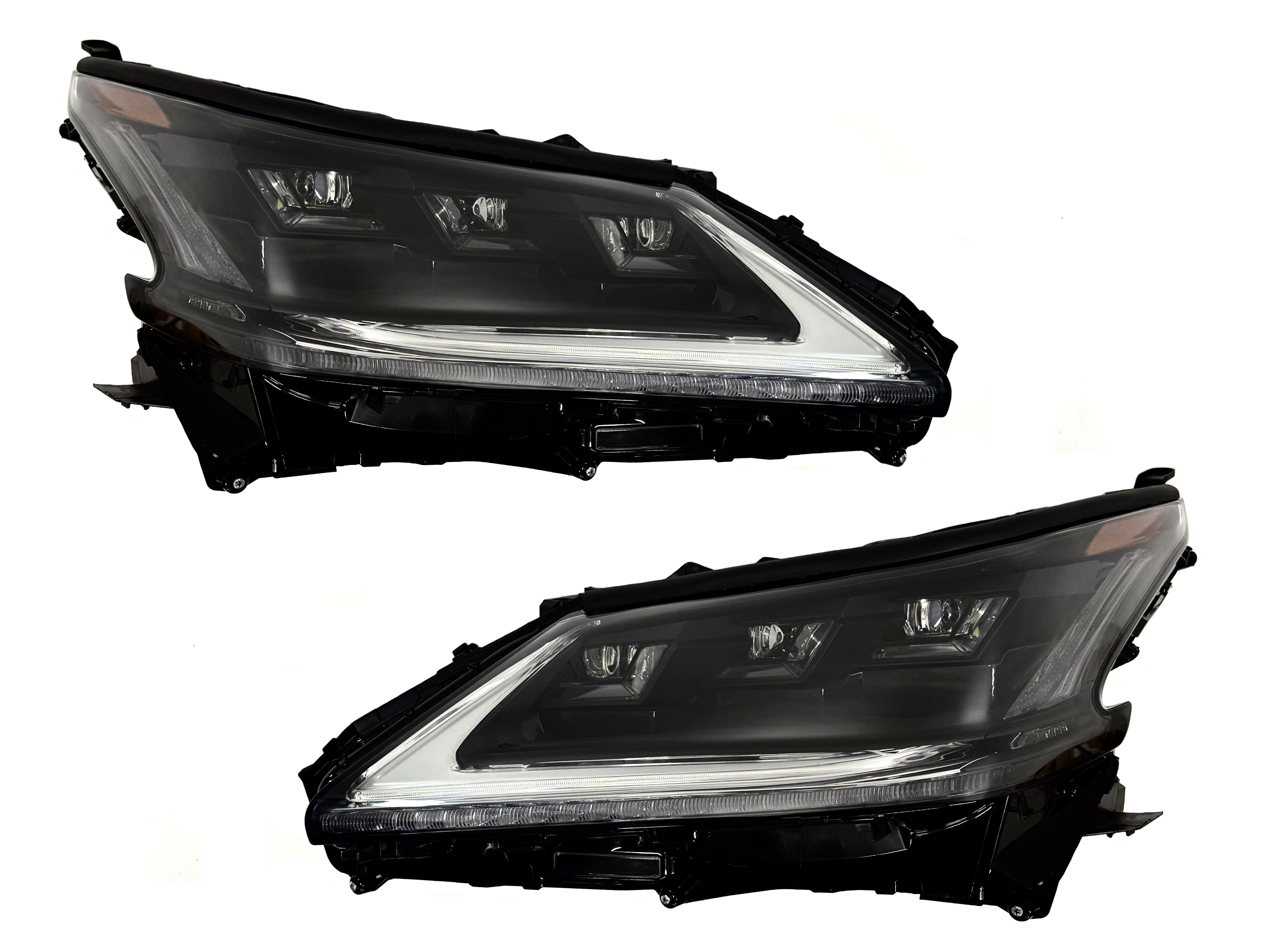 Фари Full LED 3 лінзи Lexus LX 570 2008-2015 для авто перевдягнутих у рестайлінг 2016+