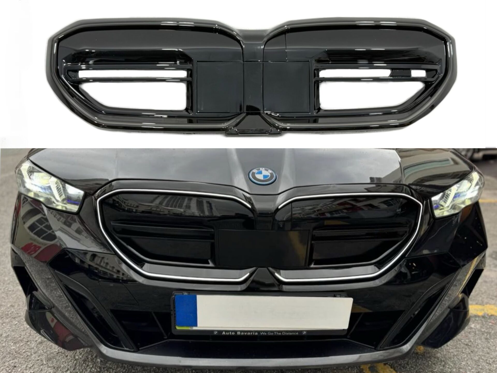 Решітка радіатора ніздрі з підсвічуванням Iconic Glow BMW 5 series G60 G90 i5 2024-
