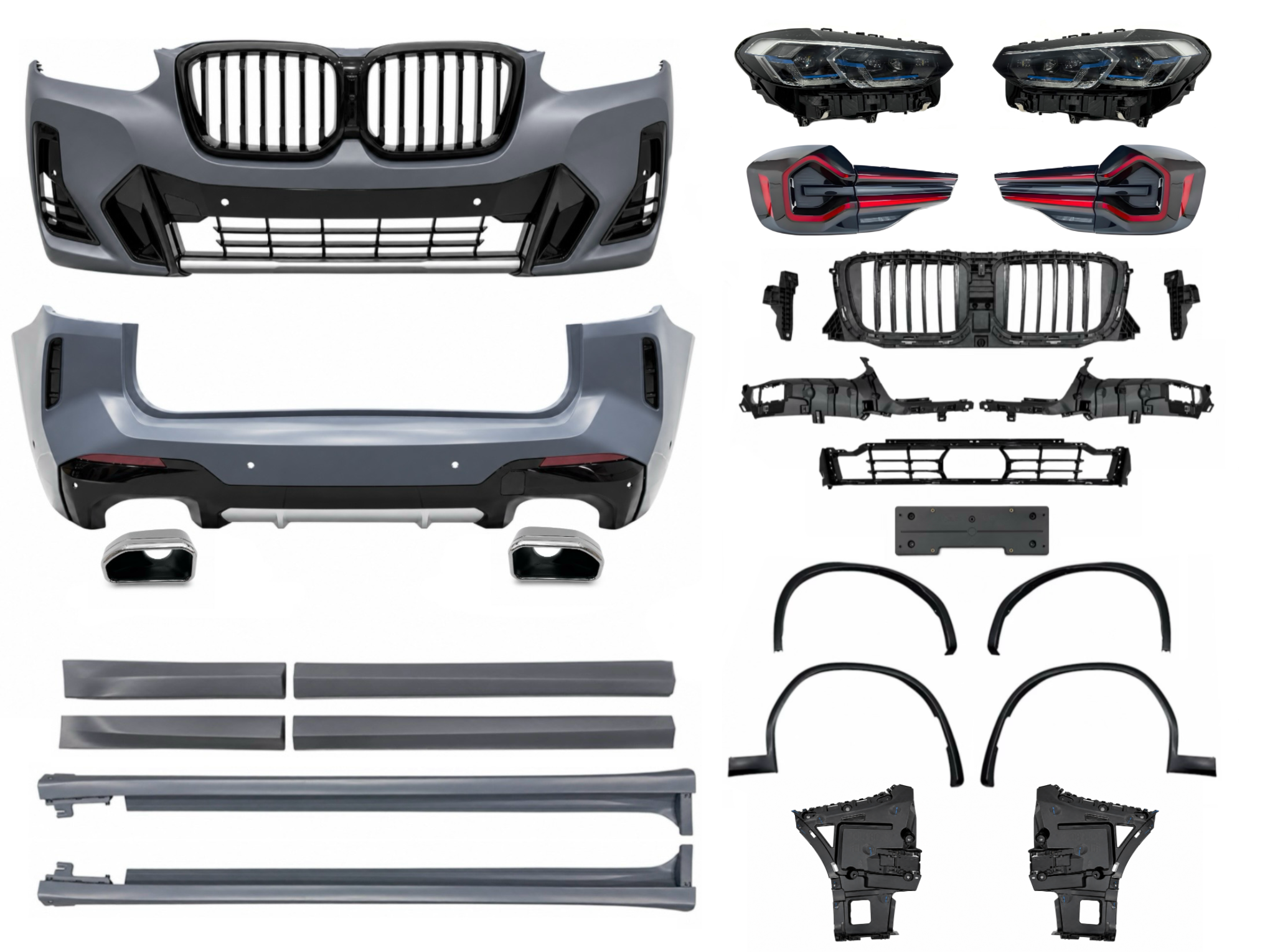Обвіс комплект рестайлінгу М пакет LCI 2022+ для BMW X3 G01 2018-2021