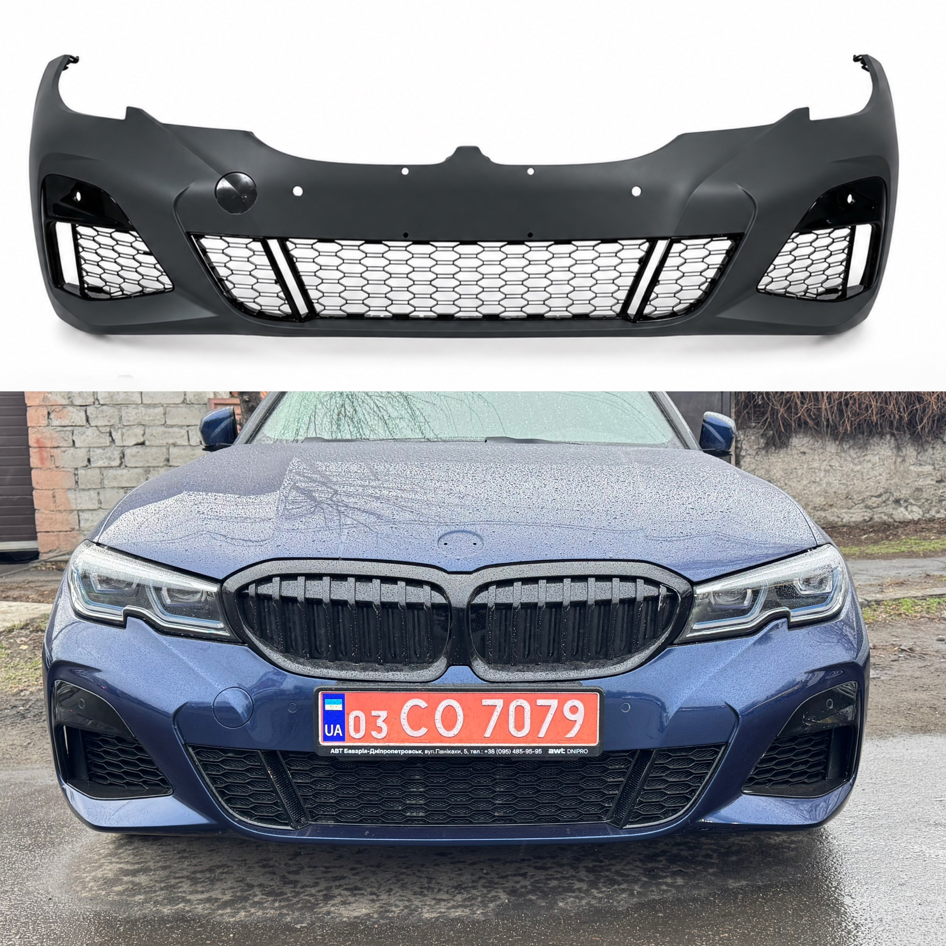 Передній бампер M paket BMW 3 series G20 G21 2019-2022