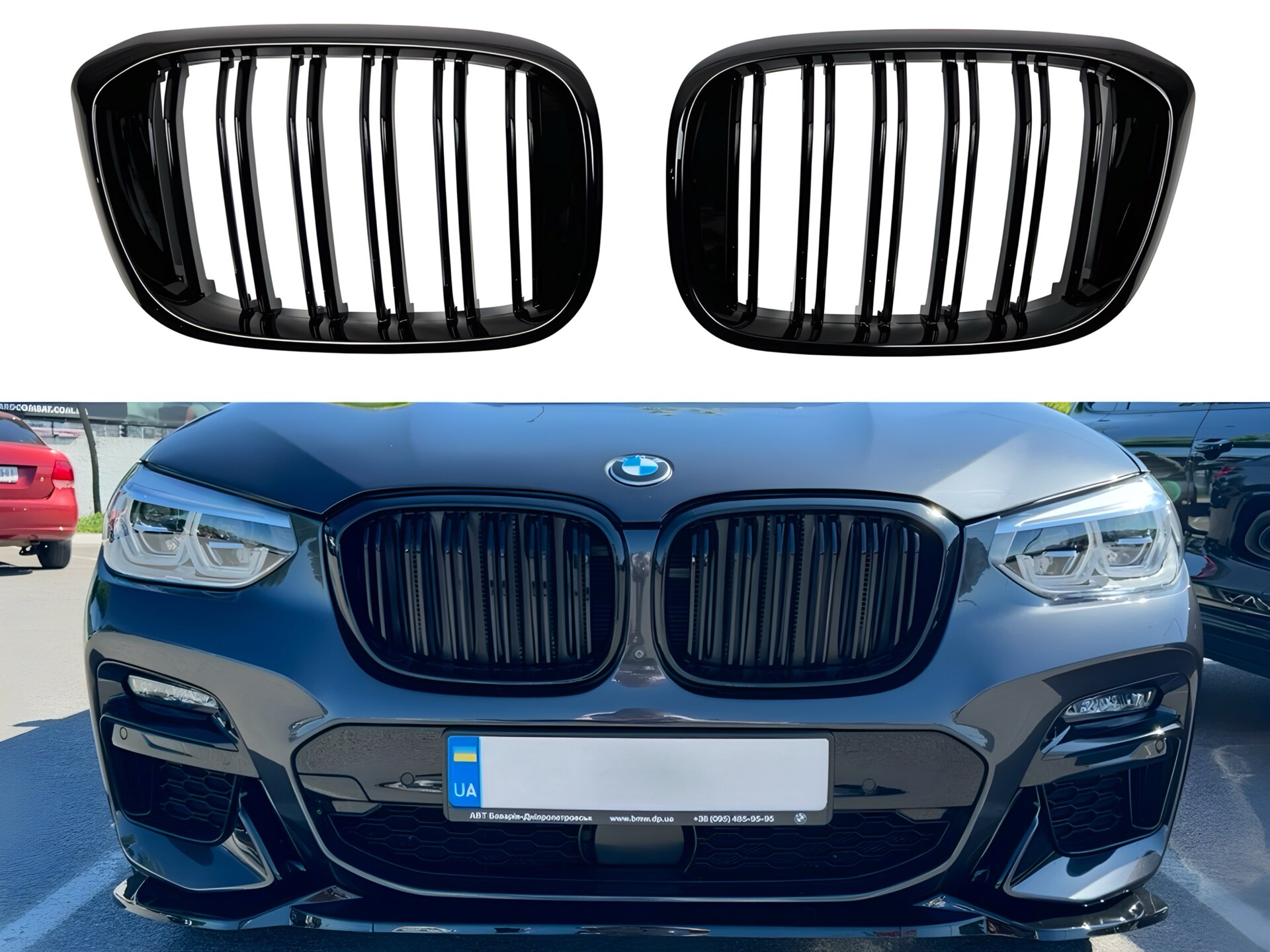 Решітка радіатора ніздрі M стиль BMW X3 G01 X4 G02 2018-2021