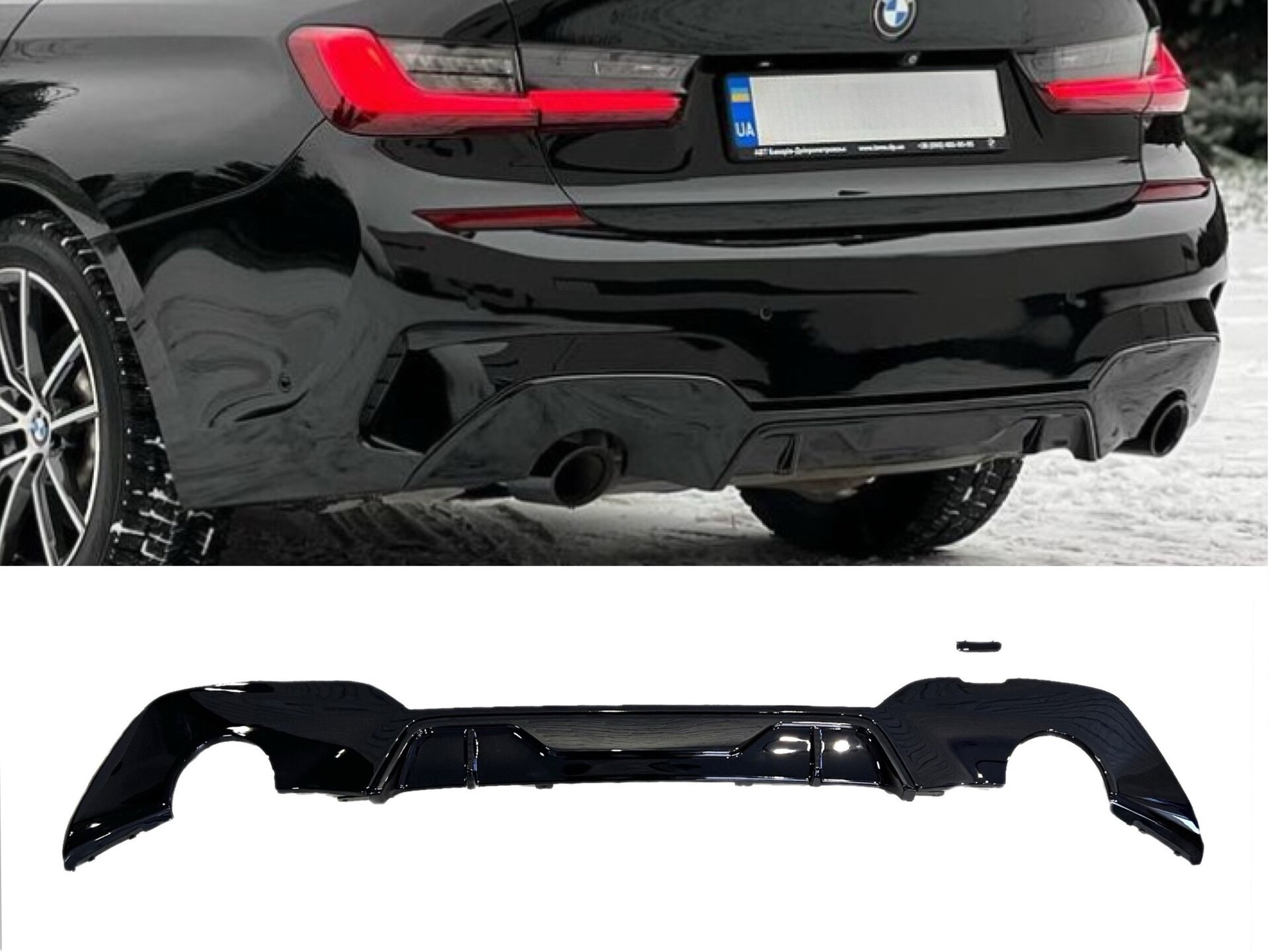 Дифузор заднього бампера M-Performance BMW 3 series G20 2018-2021