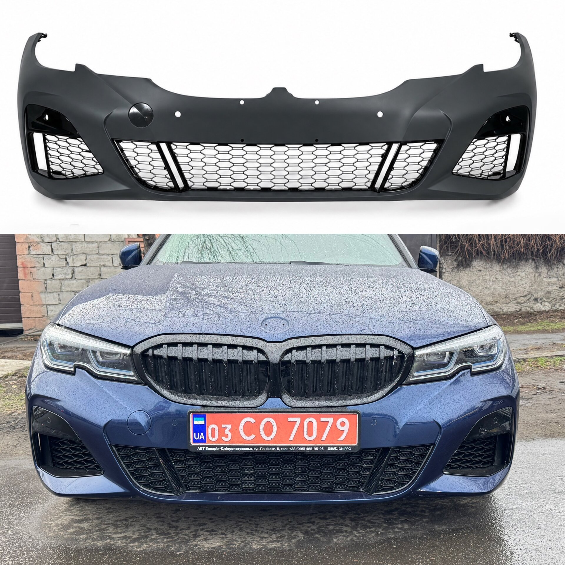 Передній бампер M paket BMW 3 series G20 G21 2019-2022