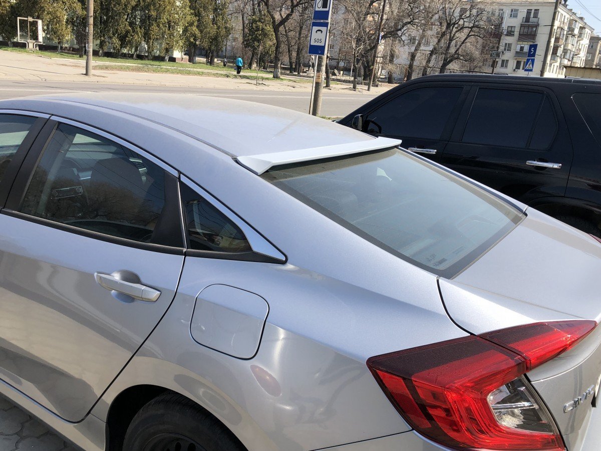 Козирок на скло Honda Civic 2016-ABS пластик під фарбування