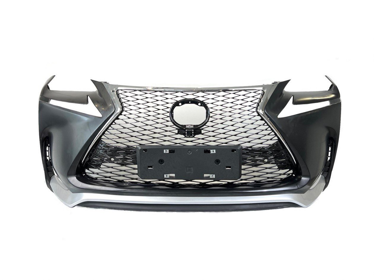 Бампер передній F-Sport Lexus NX 2014-2016 (бампер, спідниця, решітка, хром)