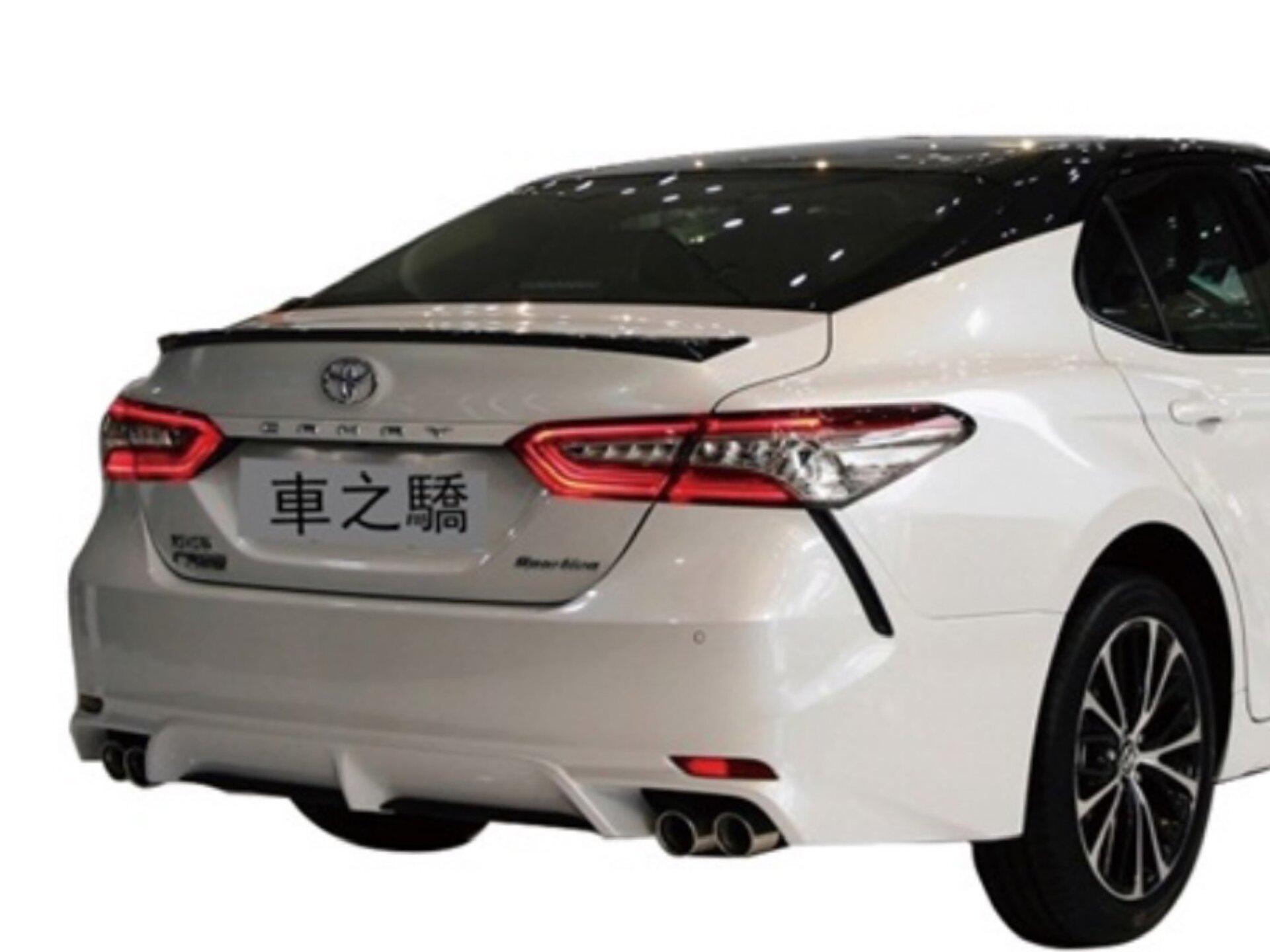 Спойлер лип багажника SE Toyota Camry 70 2018- ABS пластик, колір чорний глянець