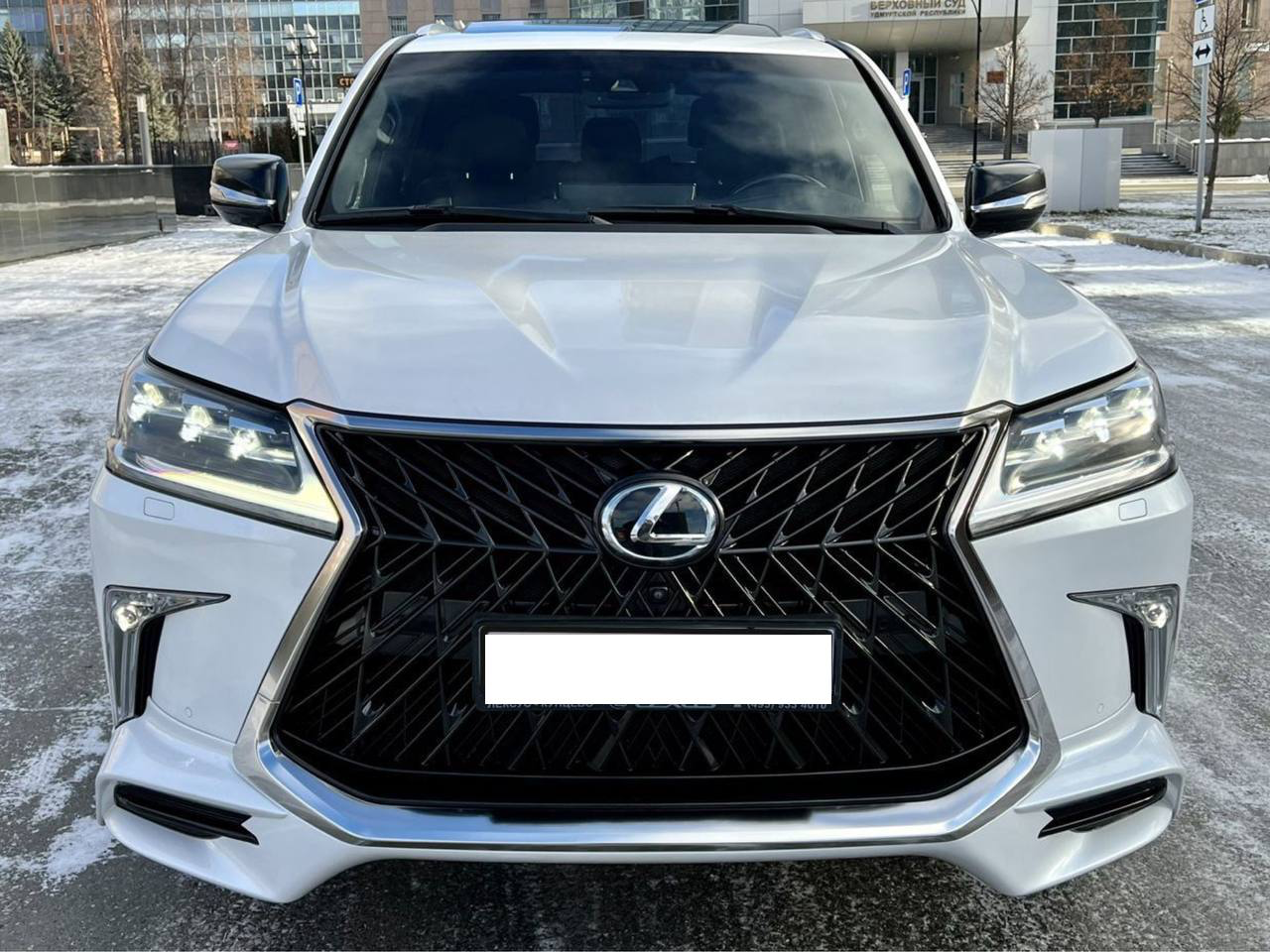 Хром молдинг на решітку TRD / SAMURAI Lexus LX 570 2016+ напівматовий хром