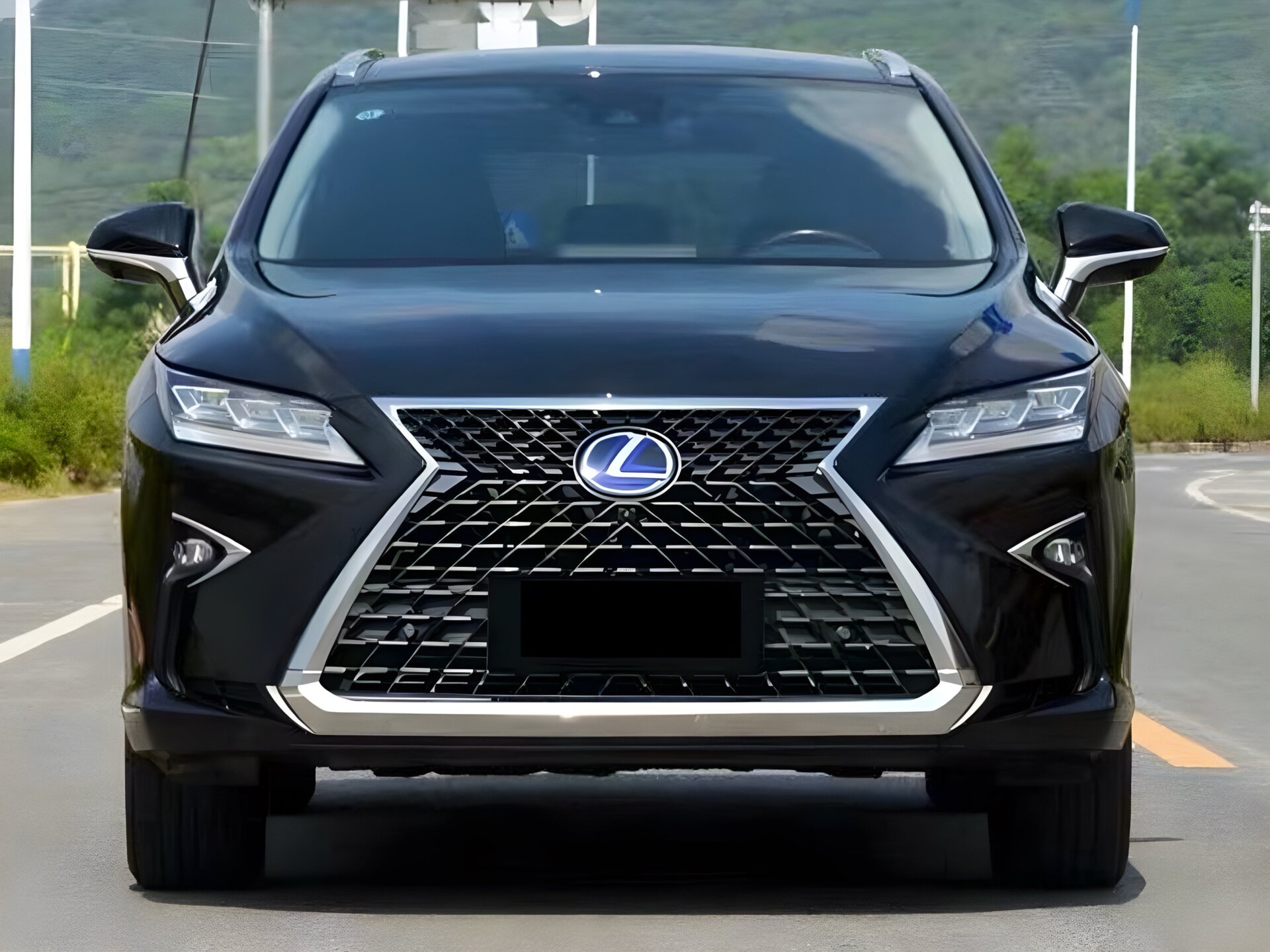 Решітка радіатора Lexus RX 2015-2019 у стилі рестайлінг 2020 колір графіт