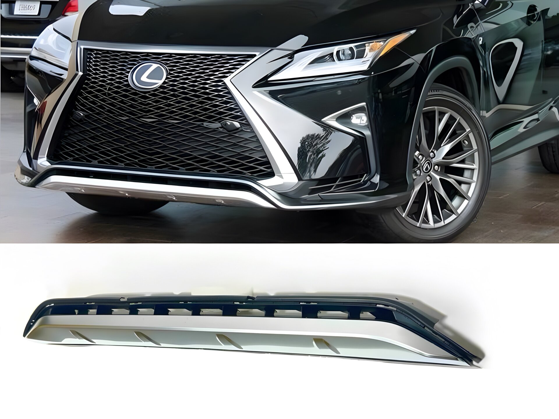 Хром переднього бампера F-Sport Lexus RX 2015-2019 5312248080 напівматовий