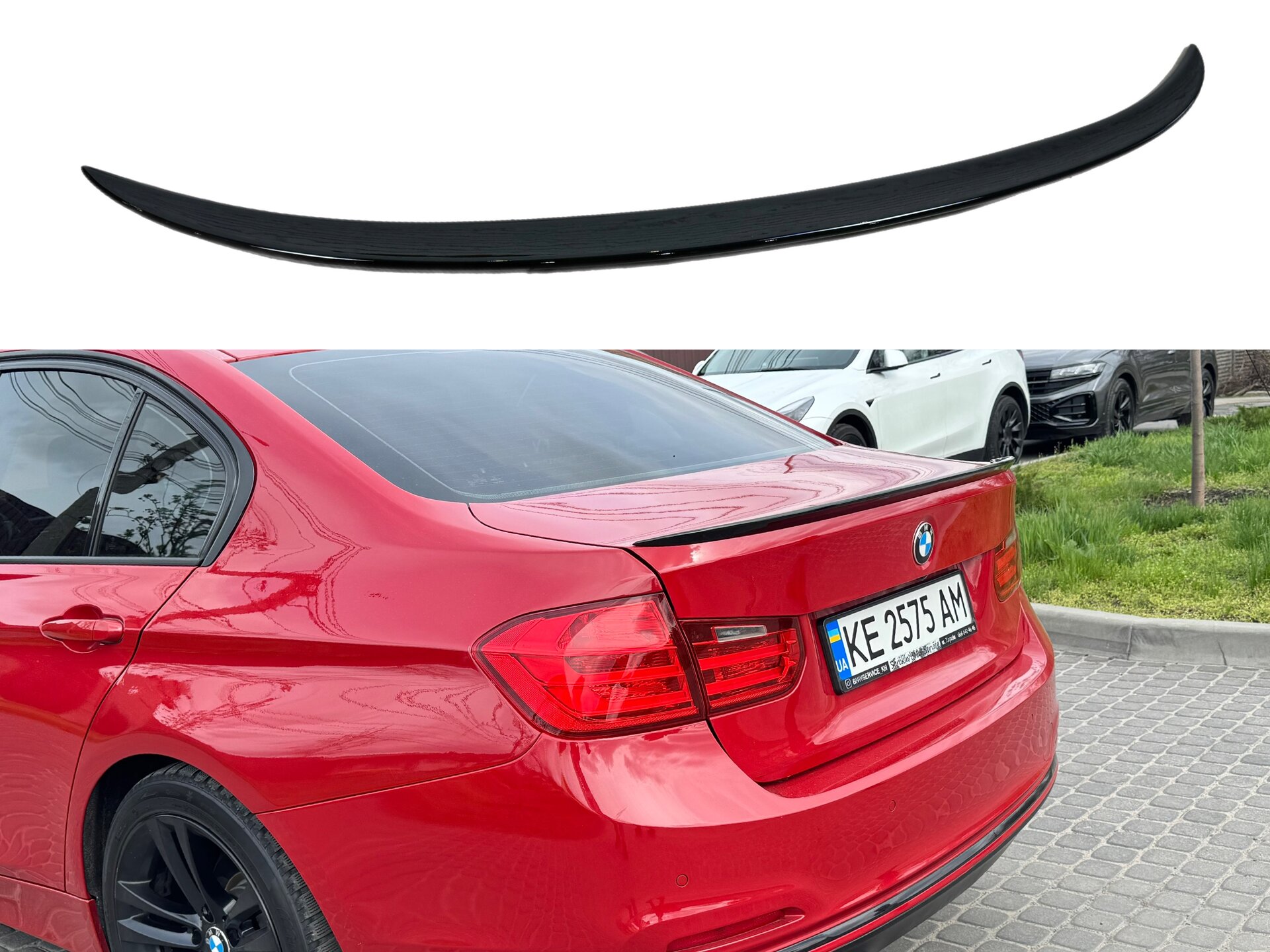 Спойлер ліп багажника BMW F30 2012-2018 АBS пластик, чорний глянець
