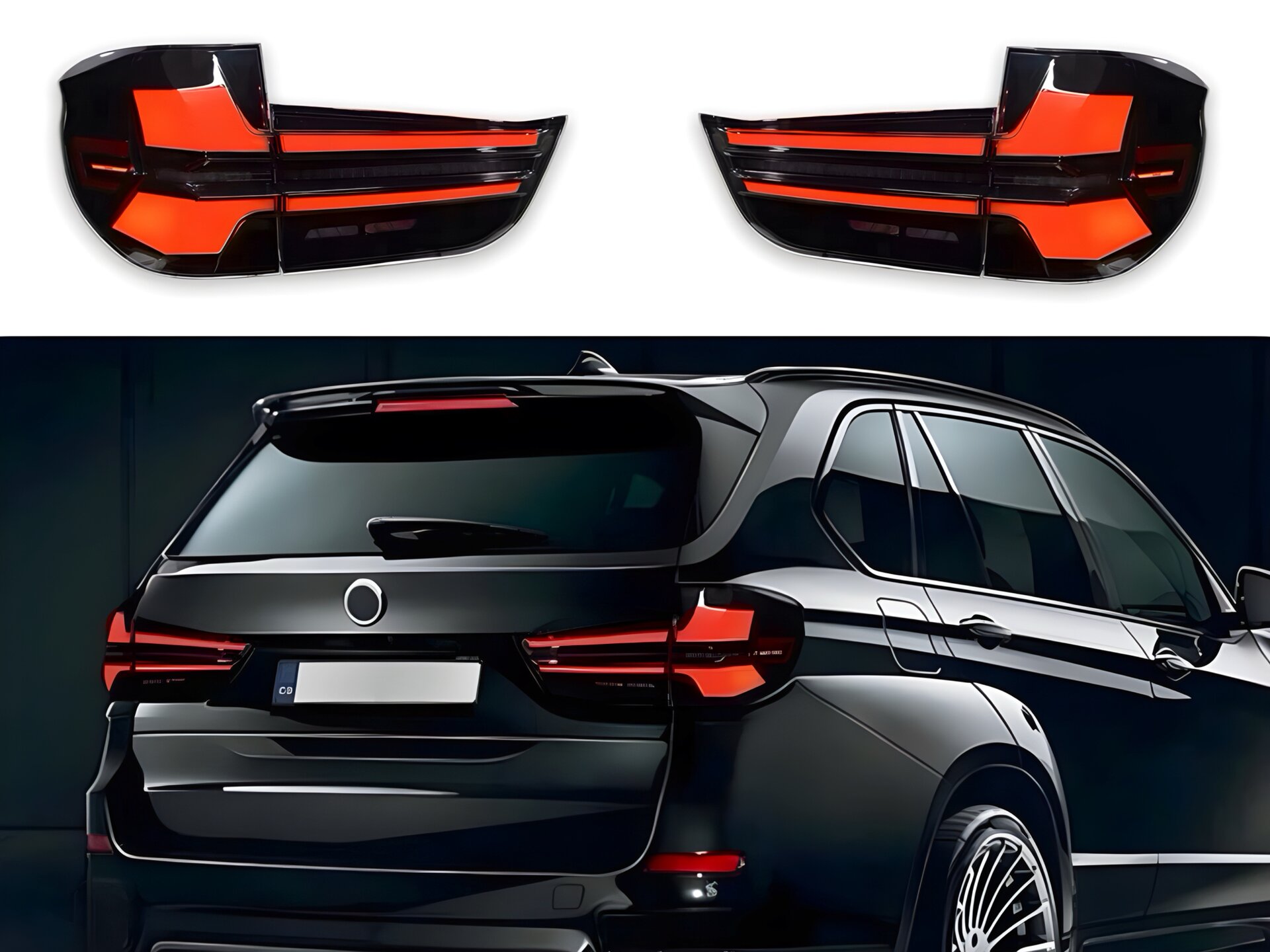 Задні LED ліхтарі в стилі G05 LCI для BMW F15 2013-2018, комплект 4шт.