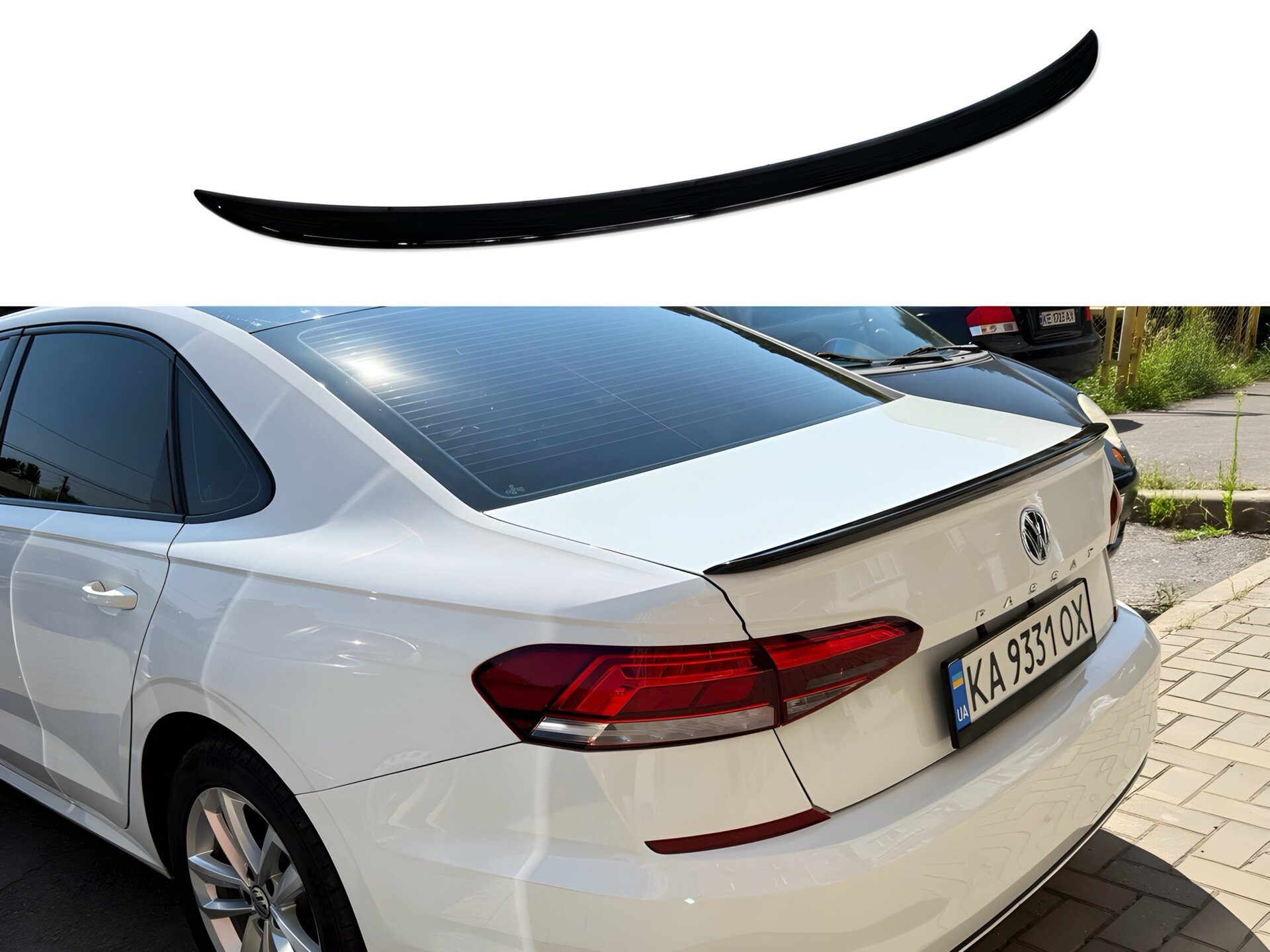 Спойлер лип Volkswagen Passat B9 USA 2019-2022 ABS пластик колір чорний