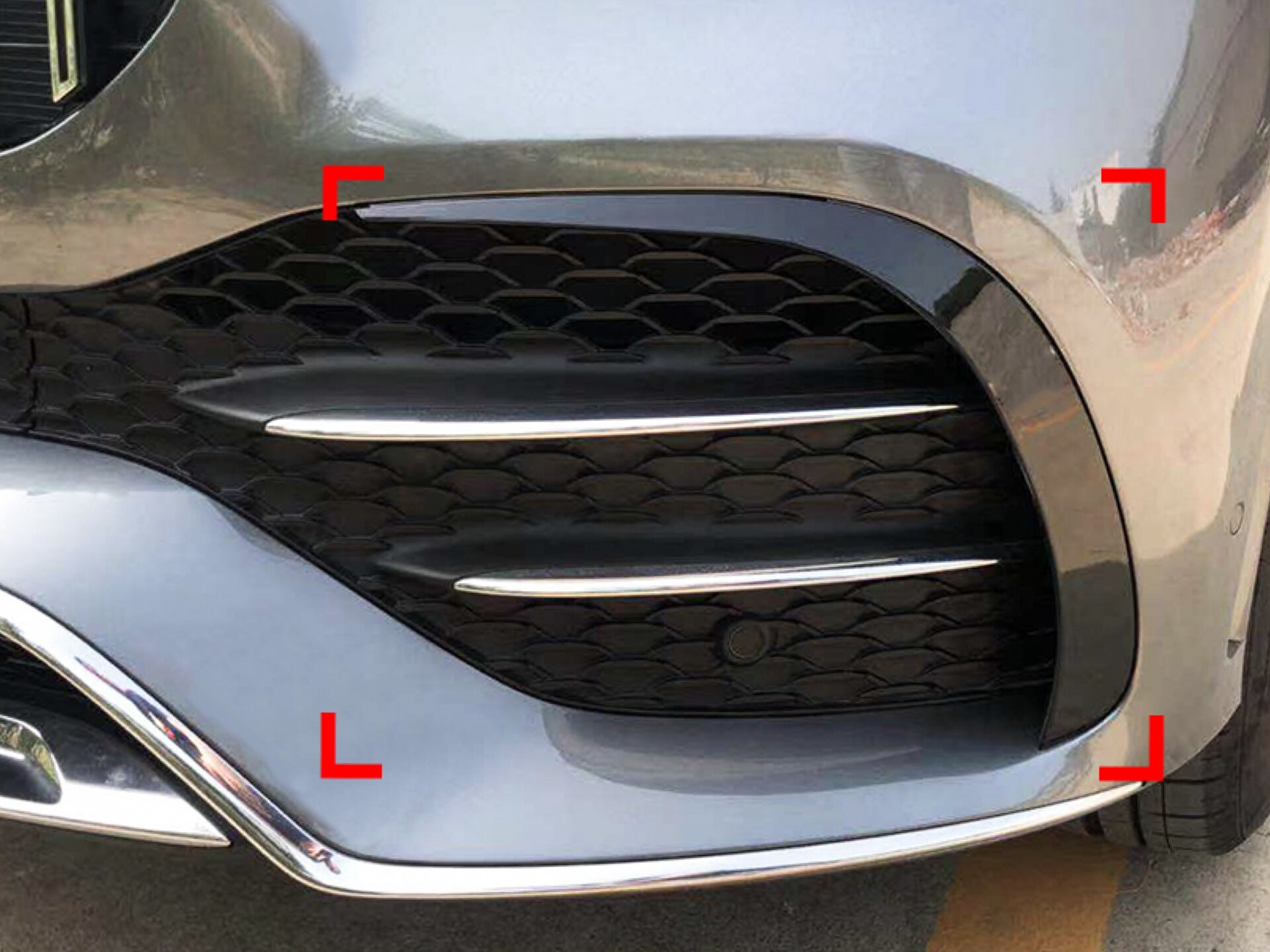 Накладки бампера AMG line для Mercedes GLE-Class W167 C167 2019-2023 2шт. ABS пластик, колір чорний глянець
