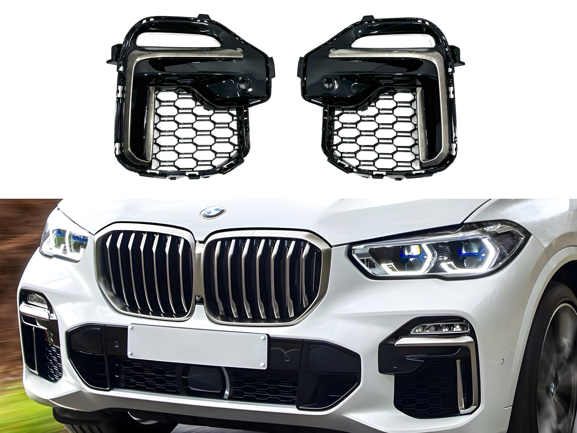Решітки у бампер M-paket для BMW X5 G05
