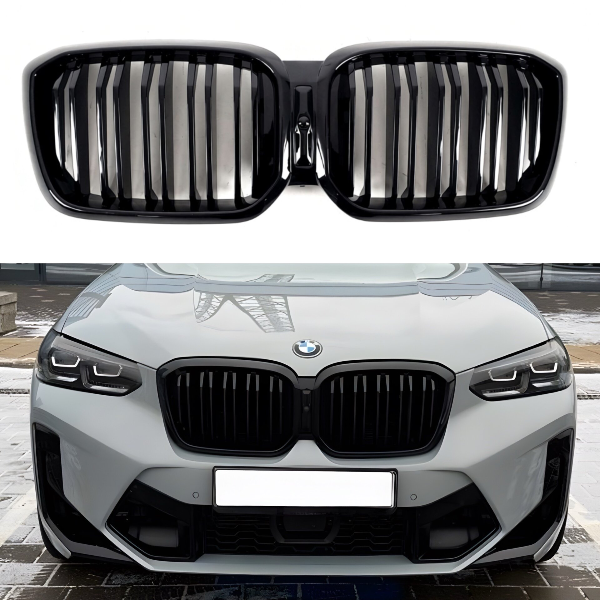 Решітка радіатора ніздрі M стиль BMW X3 G01 X4 G02 2022-2024
