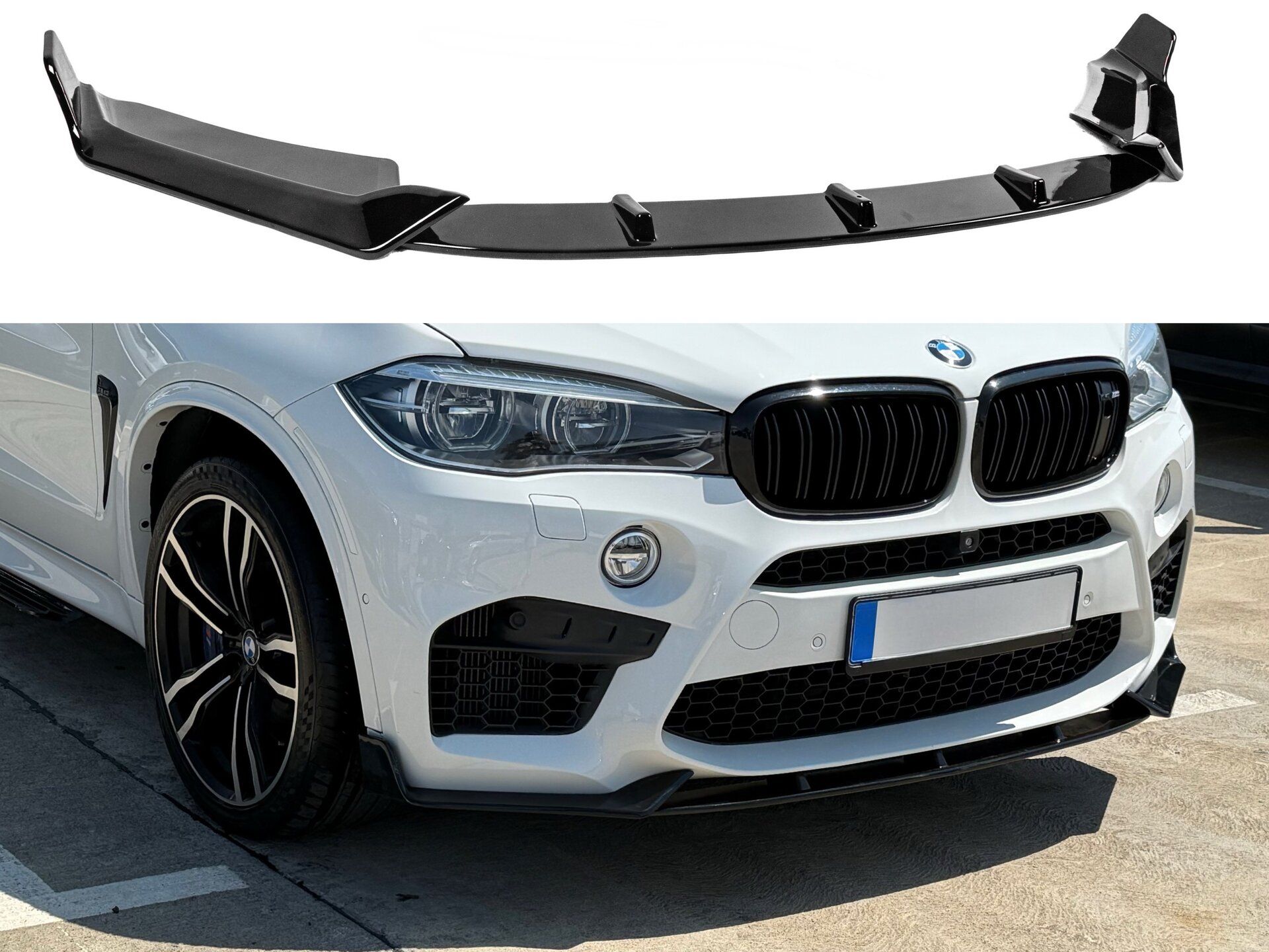 Юбка переднього бампера для BMW X5M F85 X5 F15 2013-2018, колір чорний глянець