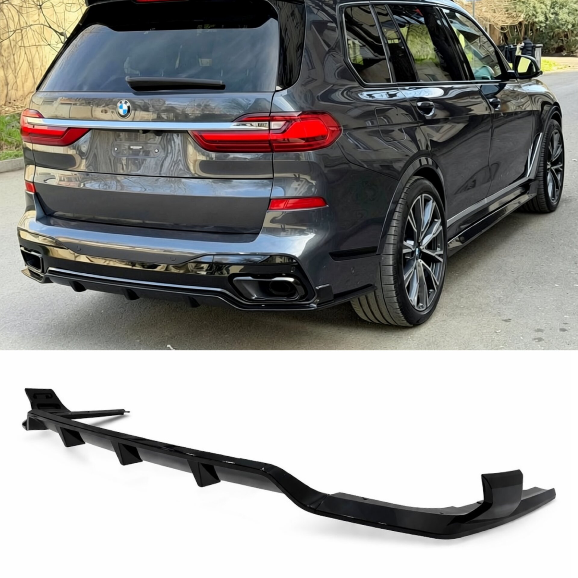 Дифузор накладка заднього бампера M Paket LCI Paradigm для BMW X7 G07 2023+