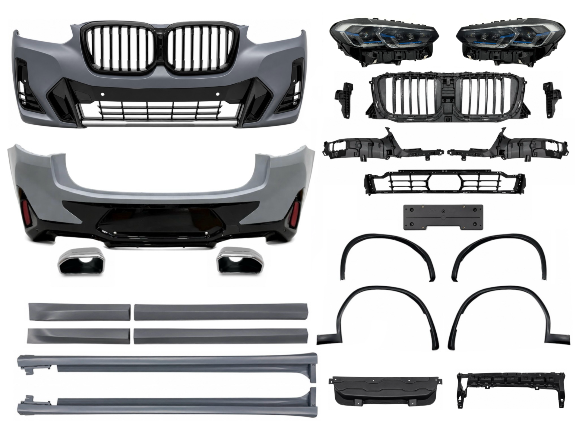 Рестайлінг комплект обвісу M paket LCI 2022+ для BMW X4 G02 2018-2021