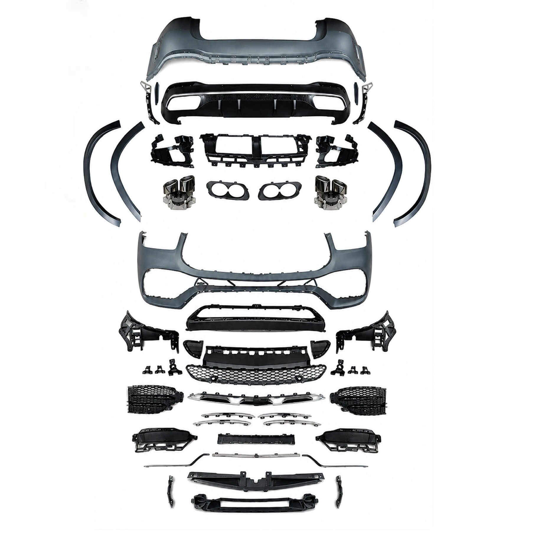 Комплект обвісу AMG GLE 53 для Mercedes GLE W167 2019-2023 (бампер передній / задній, арки)