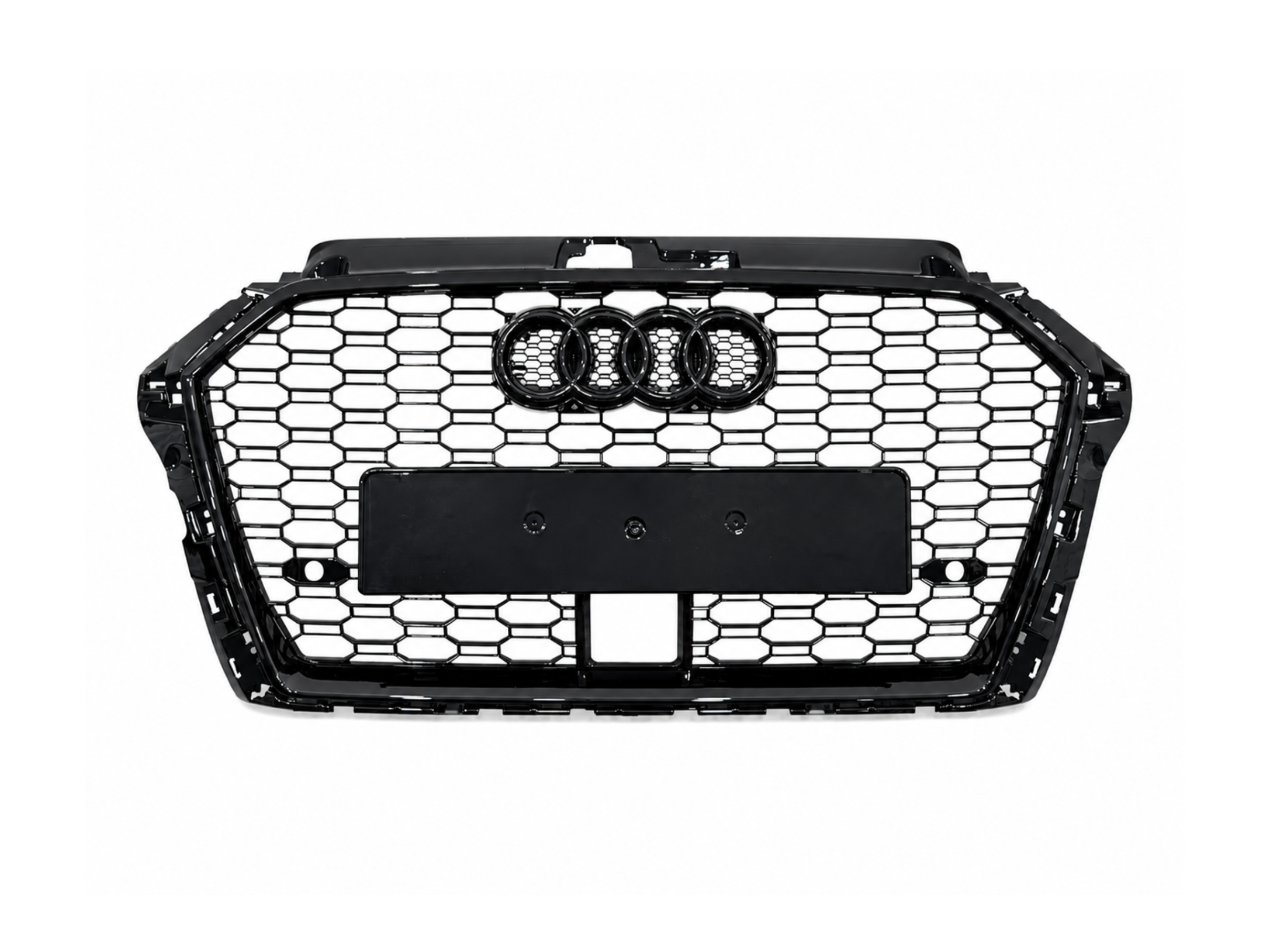 Решітка радіатора стиль RS3 BLACK ПІД РАДАР для Audi A3 2017-2020