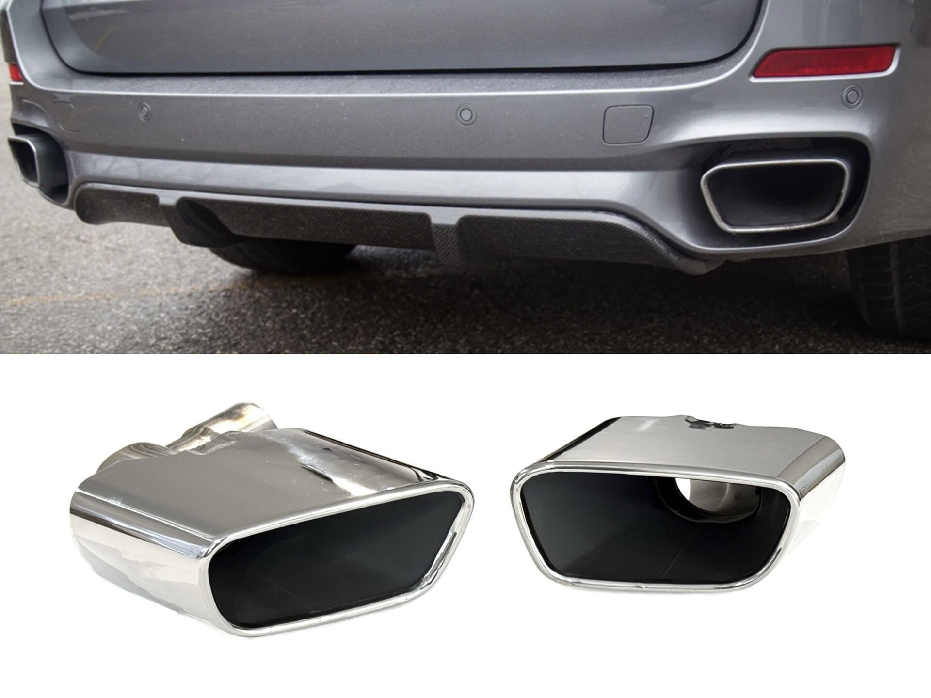 Насадки на вихлопні труби CHROME M Paket BMW X5 F15 2014-2018