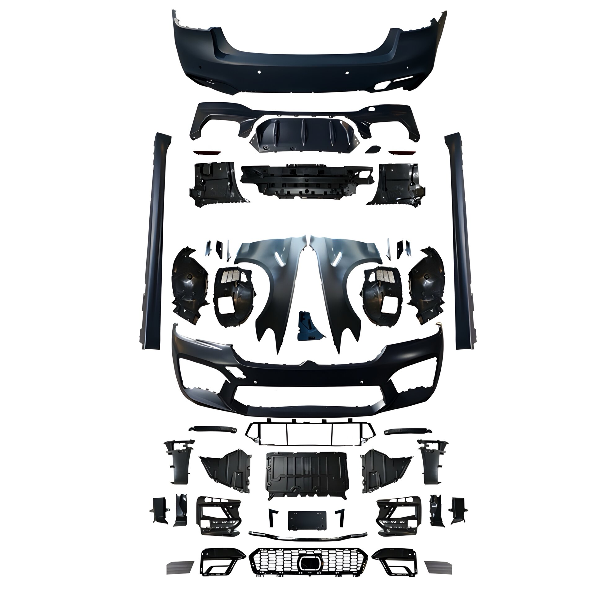 Комплект обвісу  M5 ШИРОКА ВЕРСІЯ для BMW 5 series F90 / G30 2020-2024 ( крила, підкрилки, бампера в зборі, пороги)