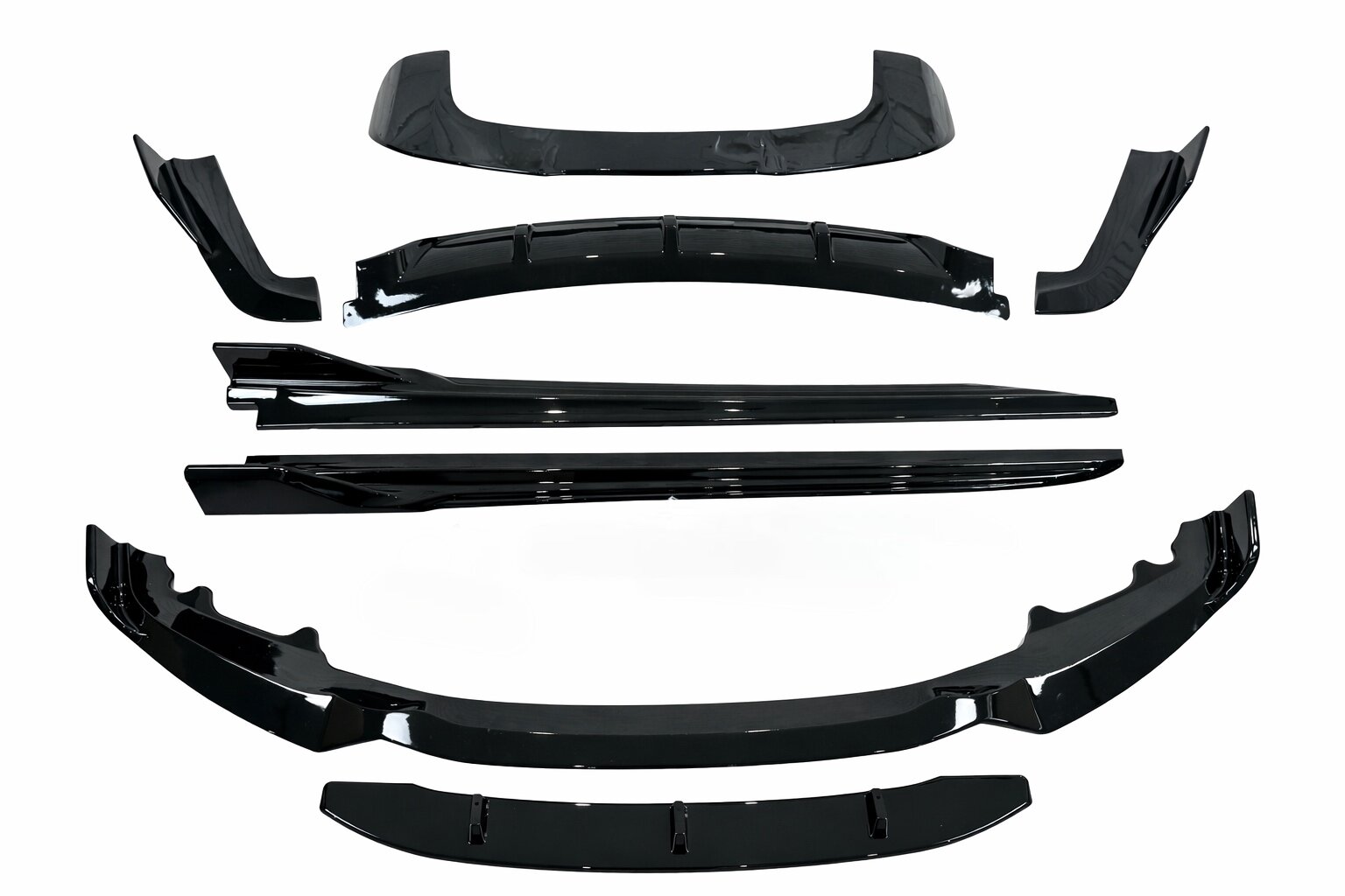 Комплект обвісу Paradigma BMW X5 F15 2013-2018 (передня юбка, леза під пороги, задній дифузор, спойлер), колір чорний глянець