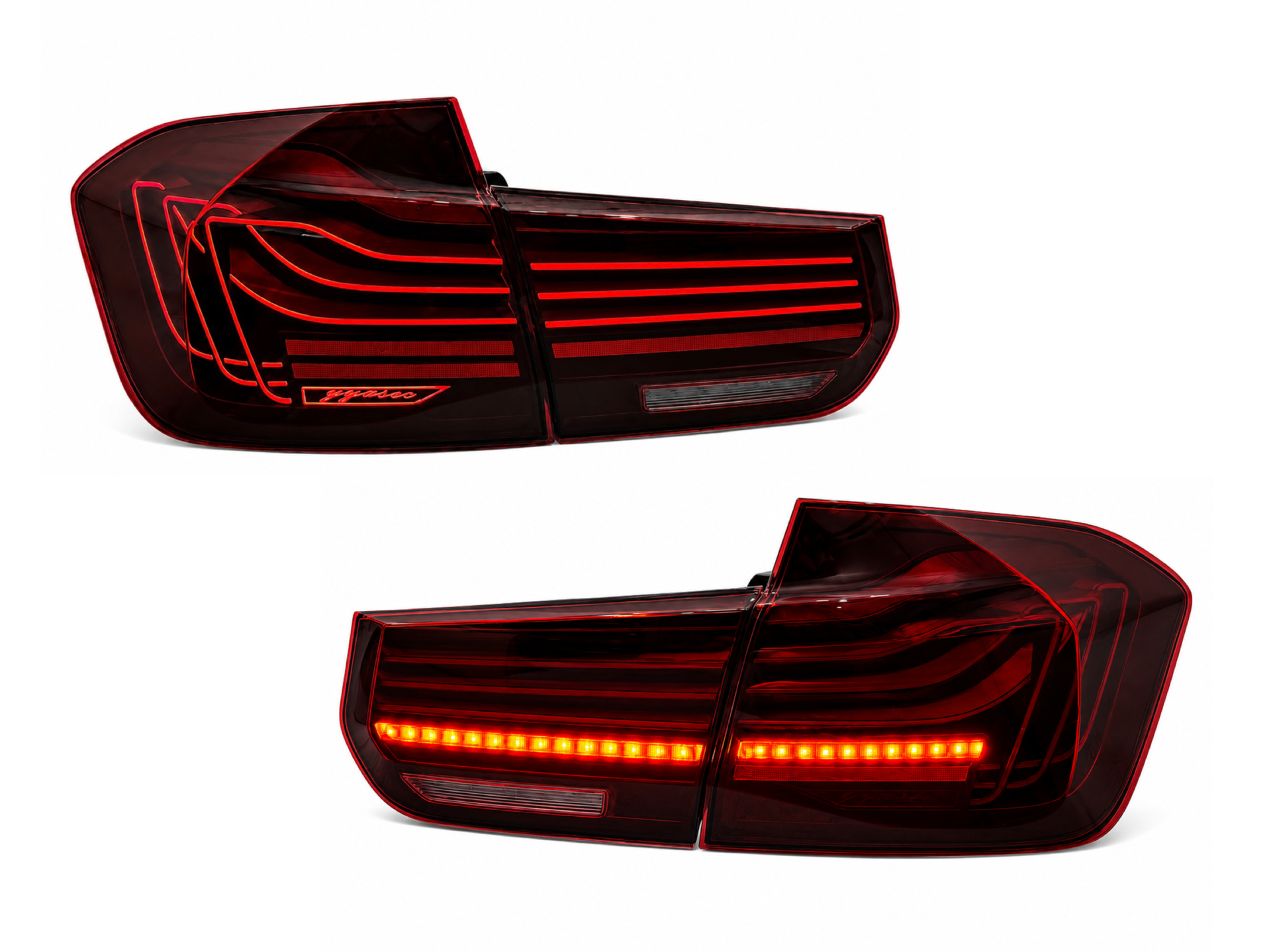 Задні LED ліхтарі стиль CSL для BMW 3 series F30 2012-2018 червоні, комплект 4шт.