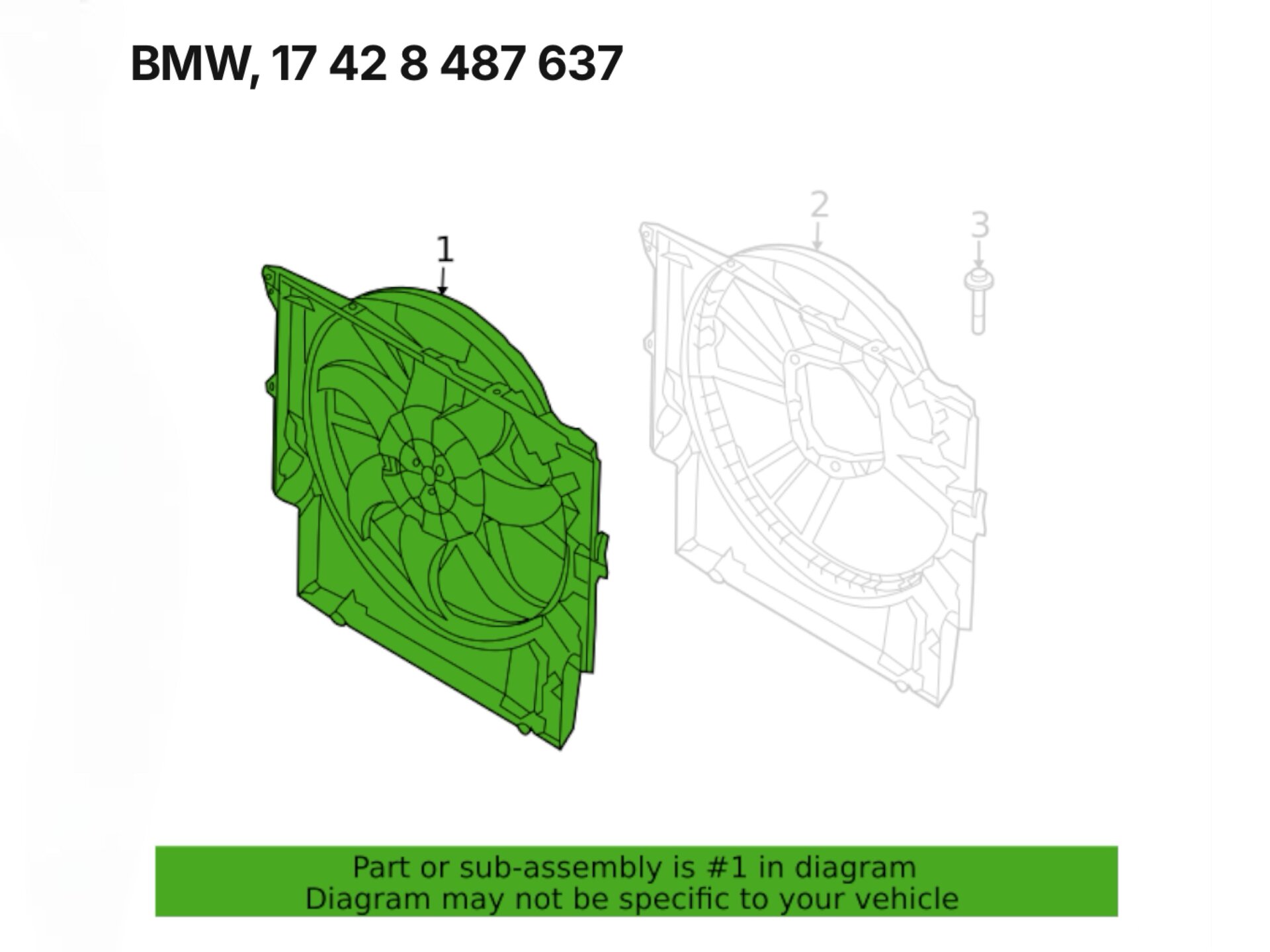 17428487637 BMW Дифузор з вентилятором