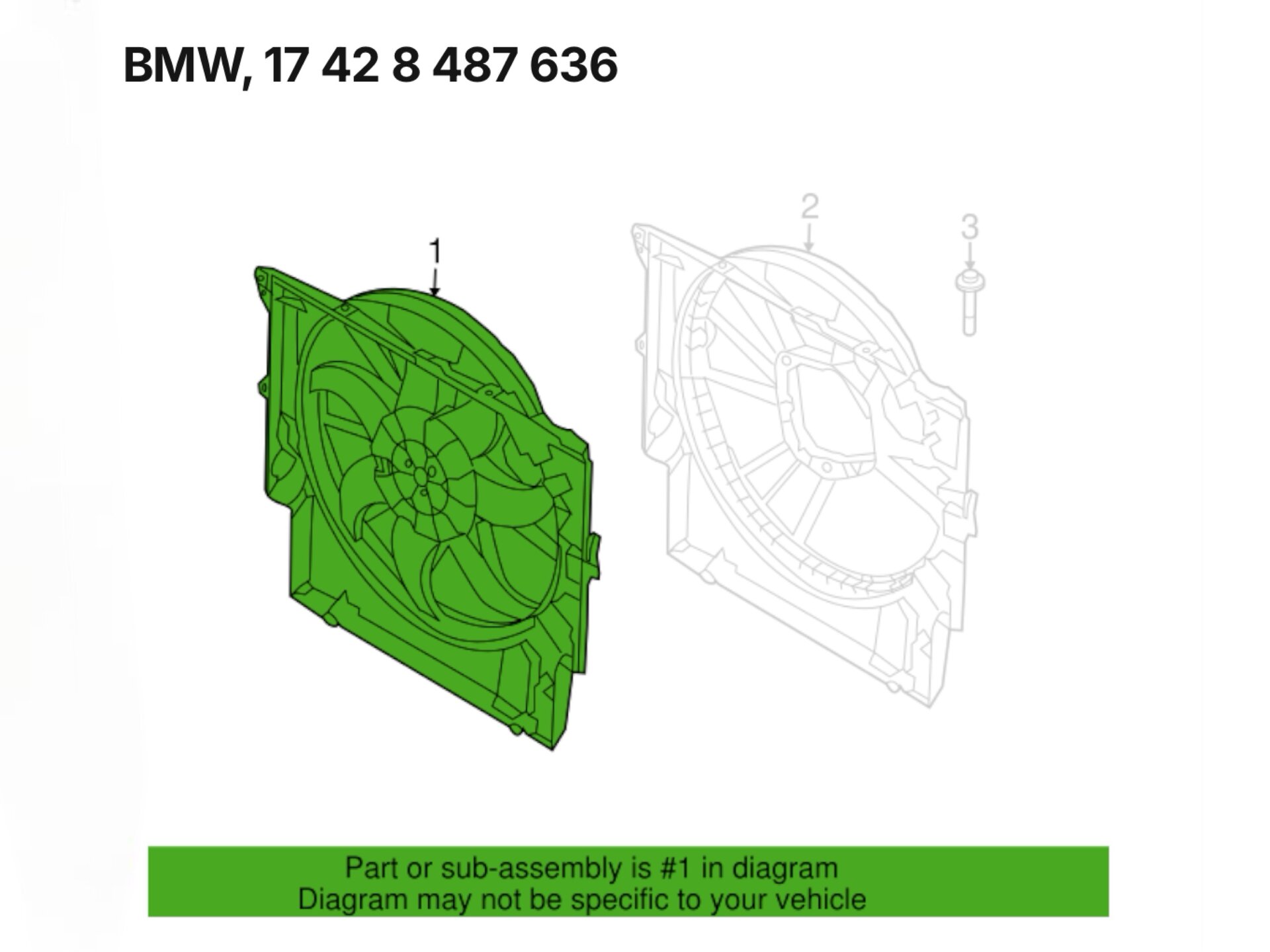 17428487636 BMW Дифузор з вентилятором 2.0 400W