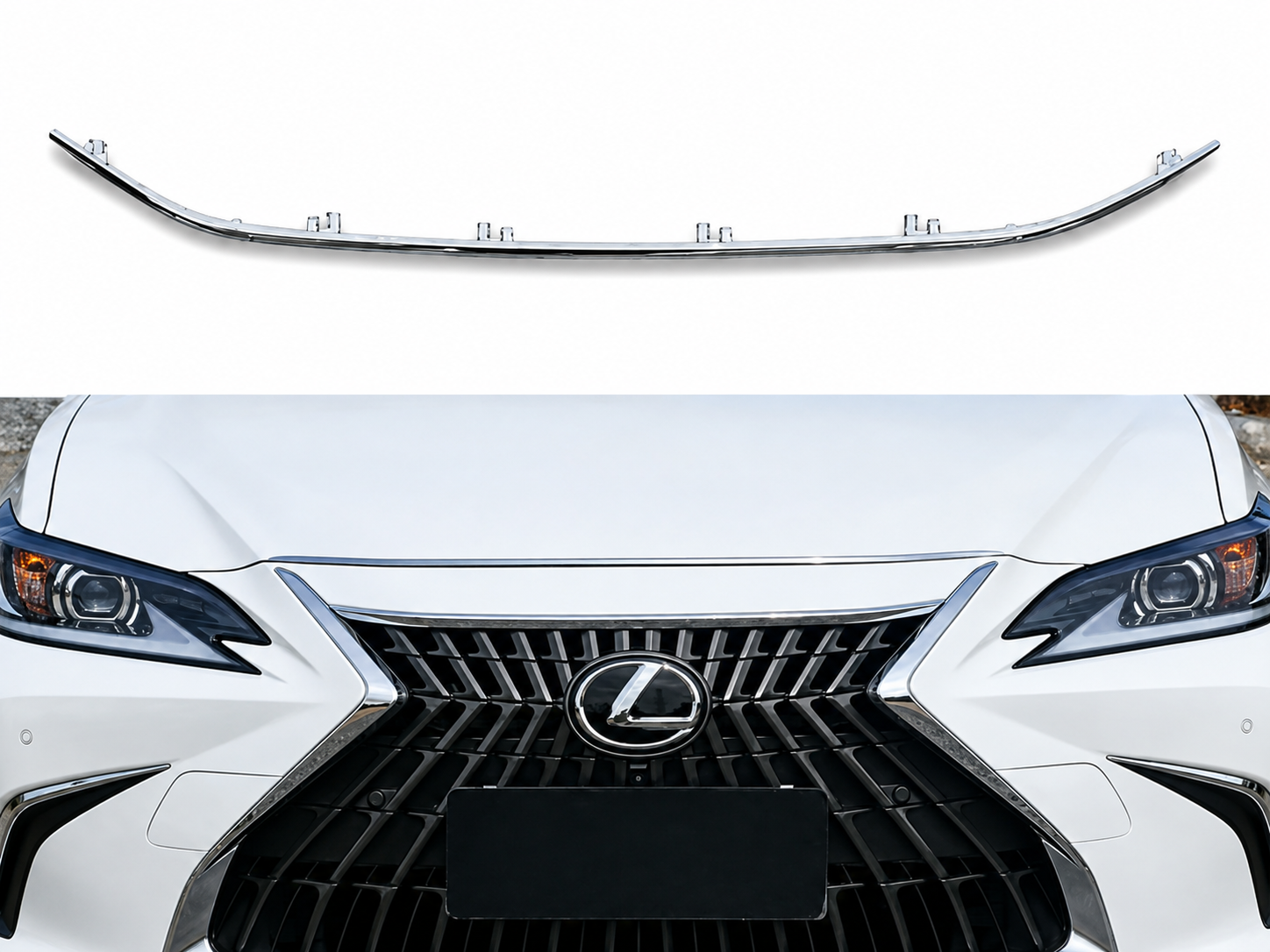 Хром молдинг решітки верхній 5312133140 Lexus ES 2018-2025
